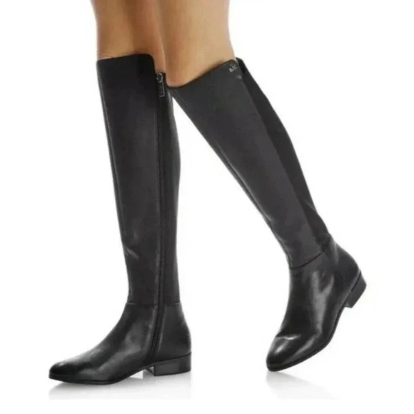 Michael Kors Black Leather‎ Over the Knee Tall Riding Boots Size 7M - Picture 1 of 7